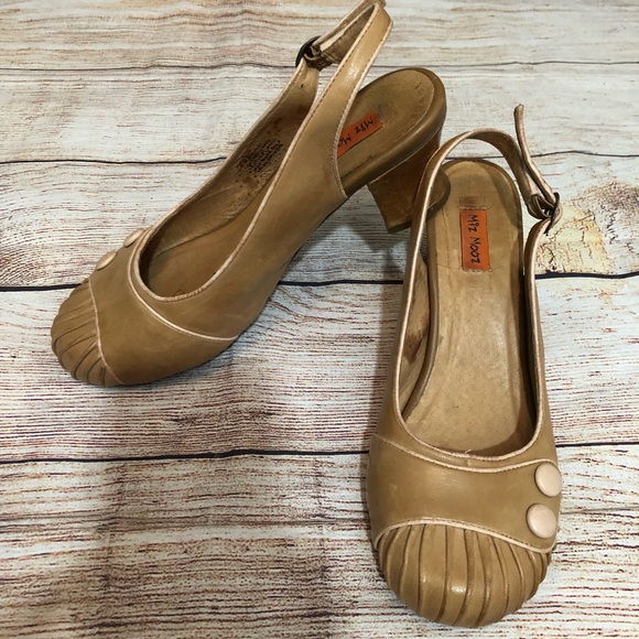 Miz Mooz Shoes - Miz Mooz Emily Cognac Slingback Shoes 9